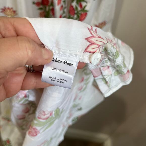 Tuckernuck Celina Moon Floral Stamp Cotton Maxi Dress Small NWT Cottagecore Boho - Picture 8 of 9